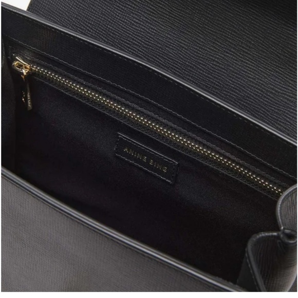 ANINE BING Beautiful, Chic Dana Handbag + Satchel Blk Saffiano Leather $550 - Picture 4 of 10
